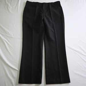 Circle S 38x34 Black‎ Polyester Bootcut Flat Front Mens Rockabilly Pants